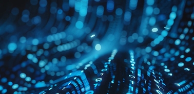 An abstract representation of digital data flowing in blue tones.