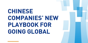 The image displays a title regarding a guide for Chinese companies aiming to expand internationally.