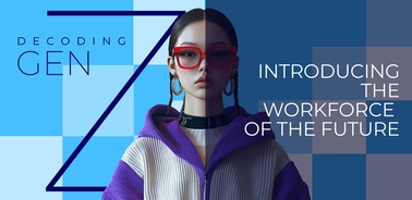 A modern digital artwork showcasing a fashionable figure representing Generation Z.