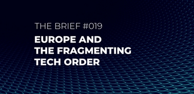 A graphic featuring the title of a brief concerning Europe and technology.