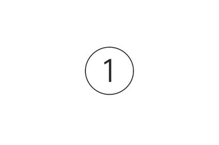 A simple design featuring the number one inside a circle.