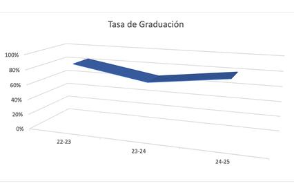 A 3D line graph depicting graduation rates over different academic years.