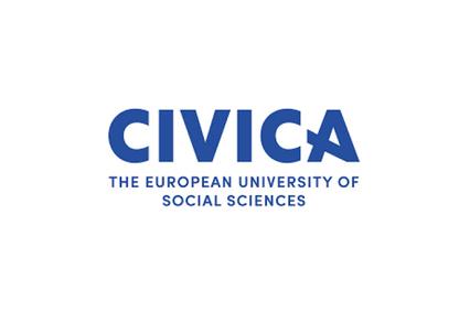 The logo of CIVICA, The European University of Social Sciences, featuring blue text on a white background.