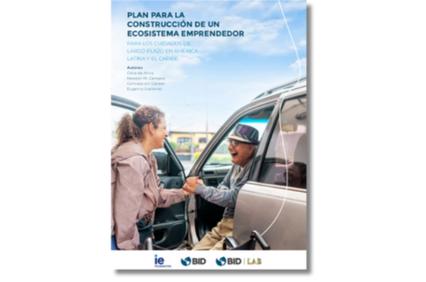 A smiling woman shakes hands with an elderly man beside a car, signifying a partnership or collaboration.