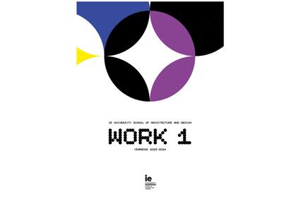 A graphic design featuring geometric shapes and bold text.