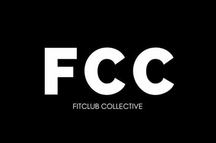 Black background with the white text 'FCC' and below it 'FITCLUB COLLECTIVE'.