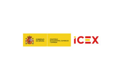 The image displays logos related to the Spanish government and its commercial bodies, including the Government of Spain emblem and the ICEX logo.