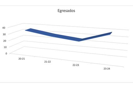 A 3D bar graph showing the number of graduates over four academic years.
