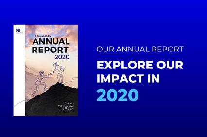 The image displays the cover of an annual report for the year 2020.
