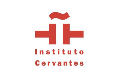 The logo of Instituto Cervantes features a simple, abstract design with red elements.