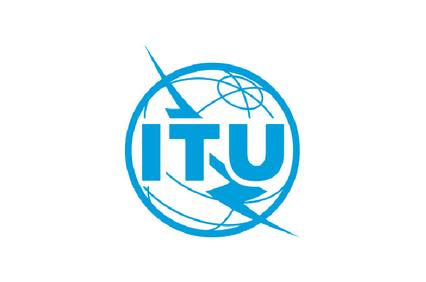 The logo of the International Telecommunication Union features a blue globe with communication symbols.