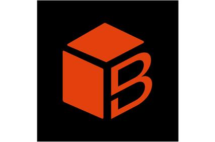 The image features a stylized letter 'B' inside a cube shape.