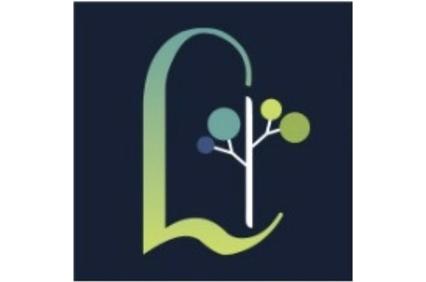 A stylized logo featuring a letter 'L' intertwined with a tree design.