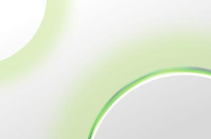 An abstract design featuring circular shapes with a green gradient background.