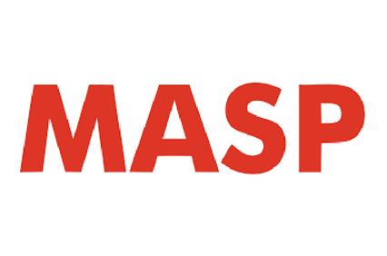 The logo of MASP features bold red letters.
