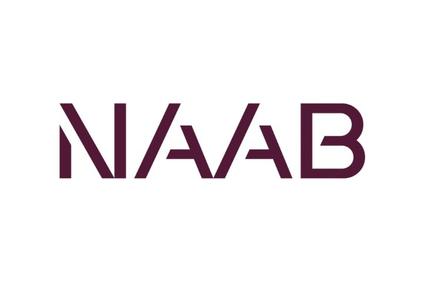 This image features a stylized logo of the word 'NAAB'.