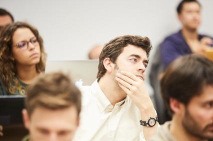 Law student thinking at IE