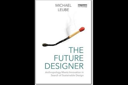 Cover of the book 'The Future Designer' by Michael Leube, featuring a burnt matchstick on a plain background.