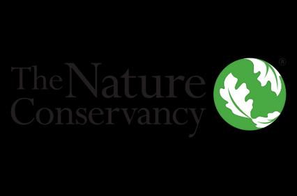 A logo representing The Nature Conservancy, featuring a green globe with a leaf.