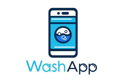 A logo representing a mobile app for car washing services.