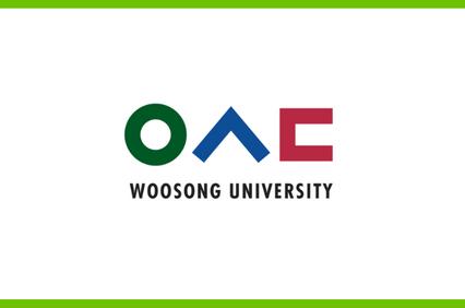 Logo of Woosong University featuring multicolored letters OAC on a white background.