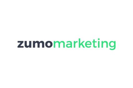A logo with the text 'zumomarketing' in green and gray on a white background.