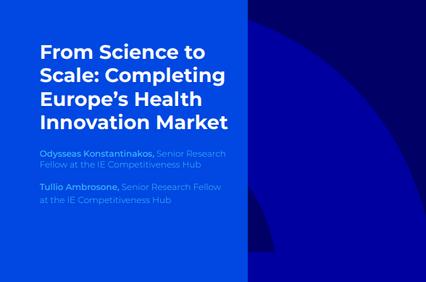 A cover page for a report on Europe's health innovation market.