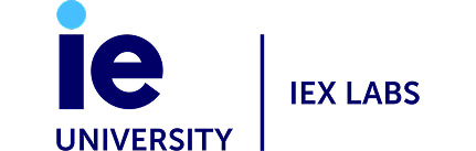 This image features the logo of IE University and IEX Labs.