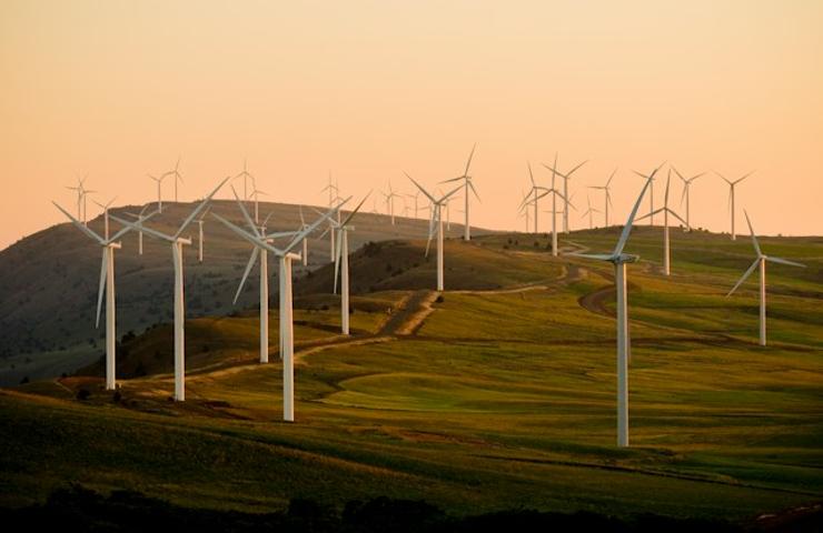 wind turbines in the rural area