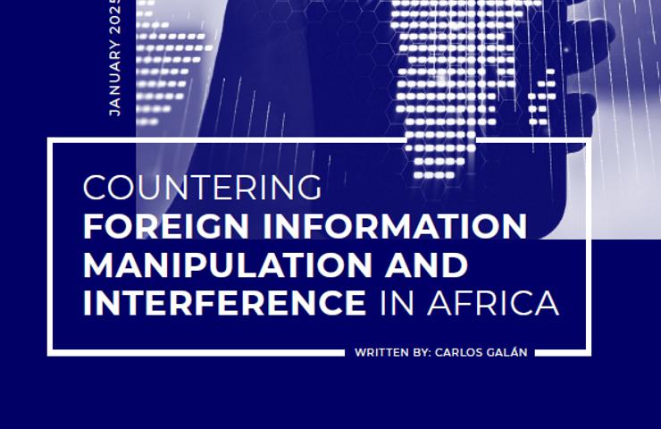 A cover page for a report on countering foreign information manipulation in Africa.