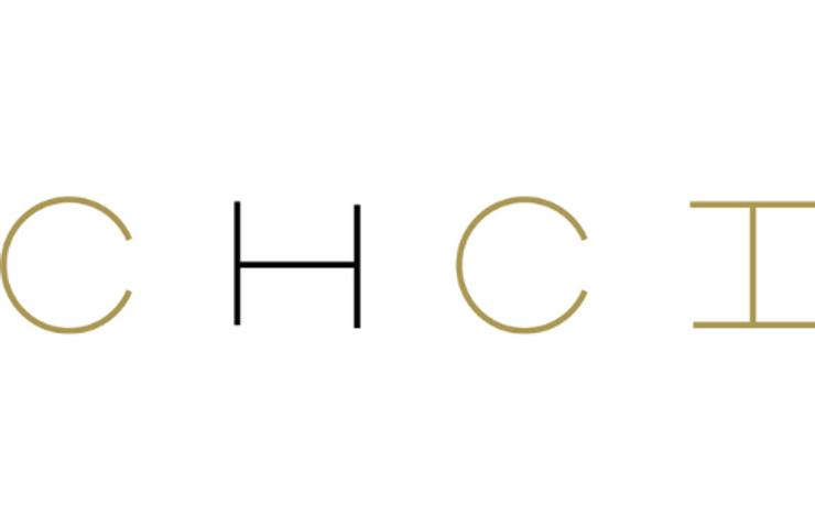 This image shows the logo with the letters 'CHC' displayed in a stylized font, colored in gold.