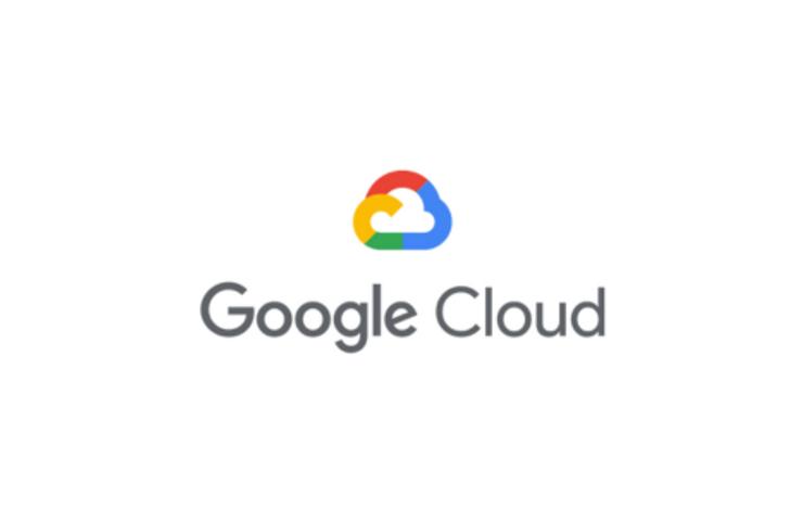 The image shows the Google Cloud logo with a multicolored cloud icon above the text 'Google Cloud'.