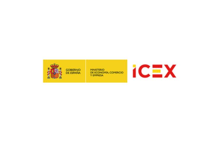 The image displays logos related to the Spanish government and its commercial bodies, including the Government of Spain emblem and the ICEX logo.