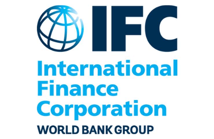 Logo of the International Finance Corporation, featuring a stylized globe with the text 'IFC International Finance Corporation World Bank Group'.