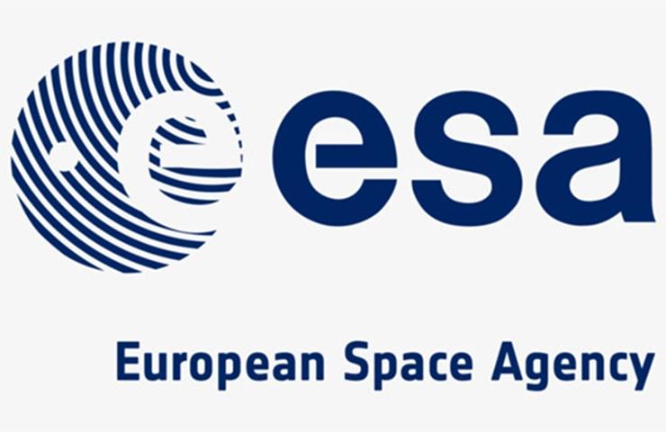 The logo of the European Space Agency (ESA) featuring a stylized representation of a planet.