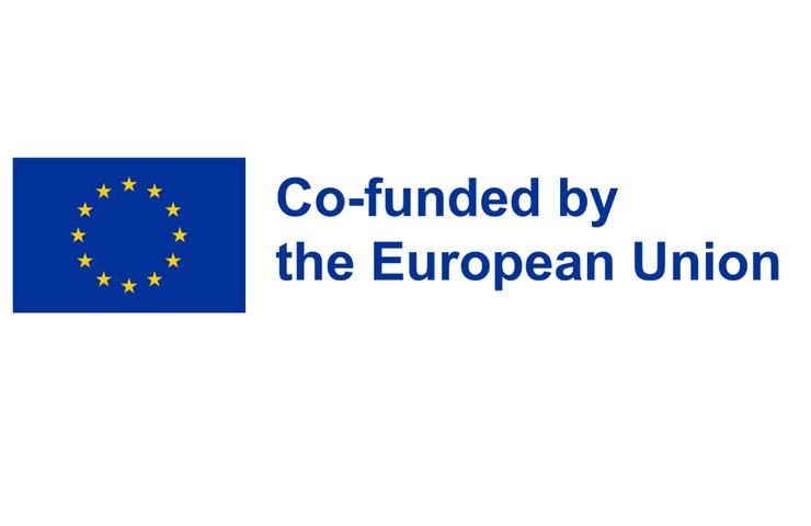 A logo indicating co-funding by the European Union.
