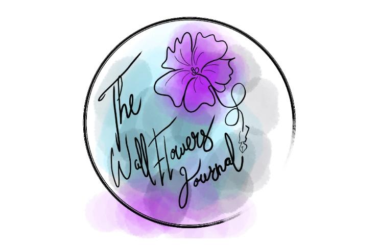 A colorful illustration featuring a flower and the text 'The Wallflowers Journal' within an oval shape.