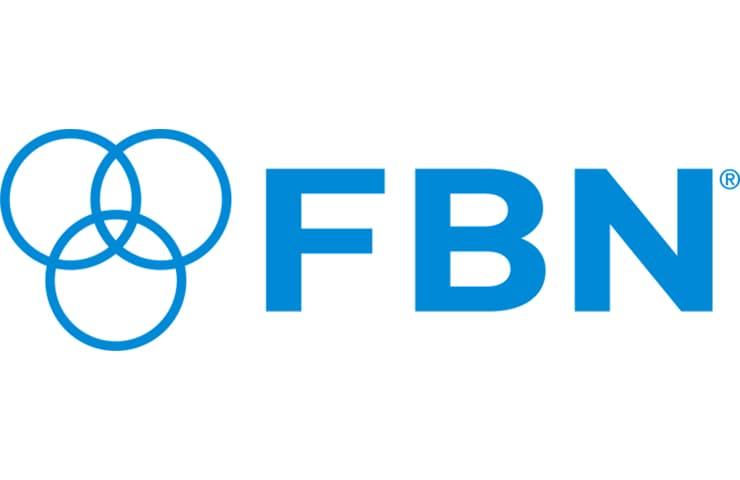 A logo featuring three interconnected circles with the letters FBN.