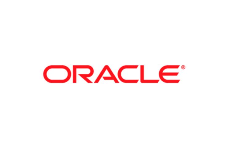 The logo of Oracle Corporation, featuring the word 'ORACLE' in red letters against a white background.