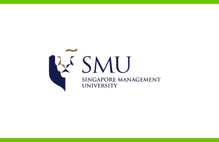 The logo of Singapore Management University, featuring a stylized lion head and the letters 'SMU'.