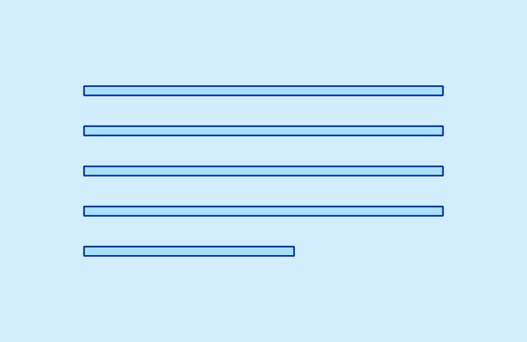 A simple blue bar graph on a light blue background.