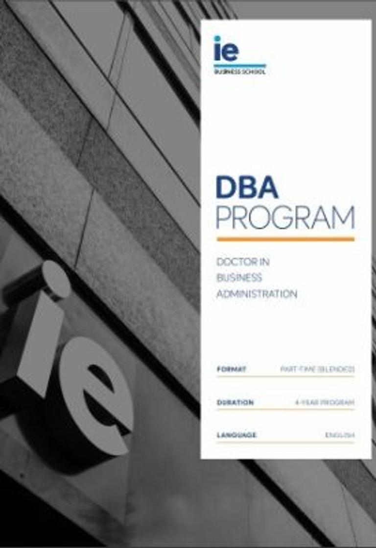 DBA Program | IE Business School