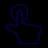 Blue Finger Icon