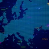 A digital map of Europe represented with dot patterns and numerical values.