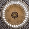 A view of an intricately designed dome ceiling.