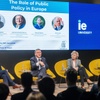 A panel discussion on public policy in Europe at IE University.