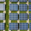 solar panels in the gorund