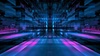 A futuristic abstract representation of digital technology with vibrant blue and pink colors.