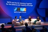 A panel discussion on NATO and the EU focusing on European defense and stability.