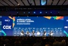 A panel discussion at a conference focused on Latin America, the Caribbean, and Europe.